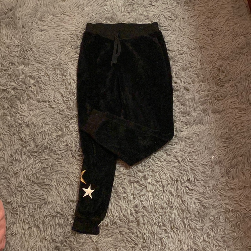 Cute black fuzzy sweatpants